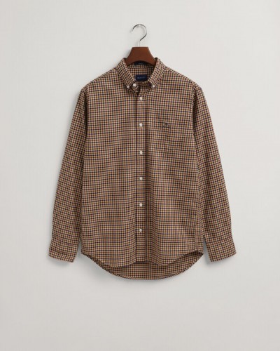 Camisa em sarja Gingham Regular Fit