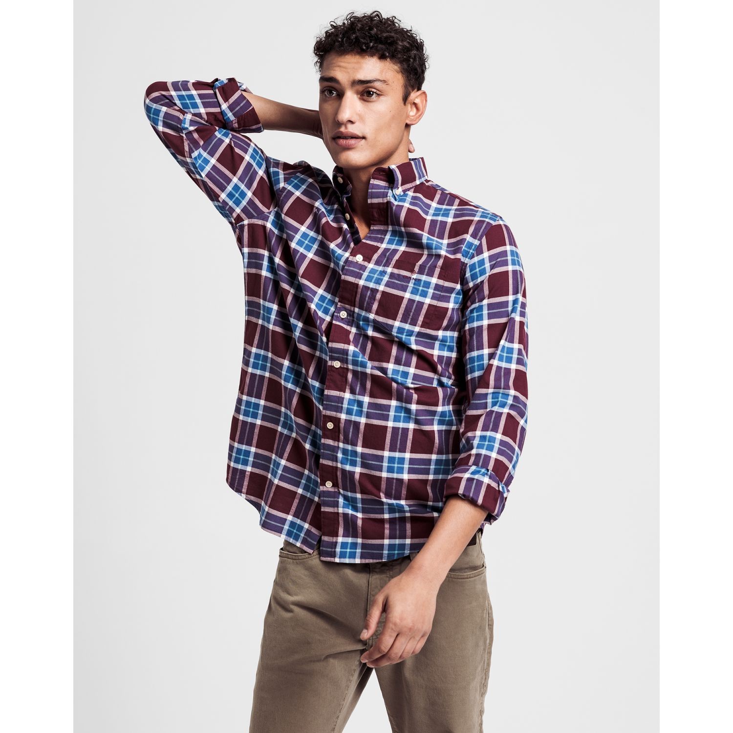 Camisa twill xadrez inglês, Outlet Camisas de Homem