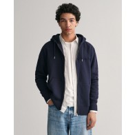Sweatshirt com capuz e fecho de correr Embossed