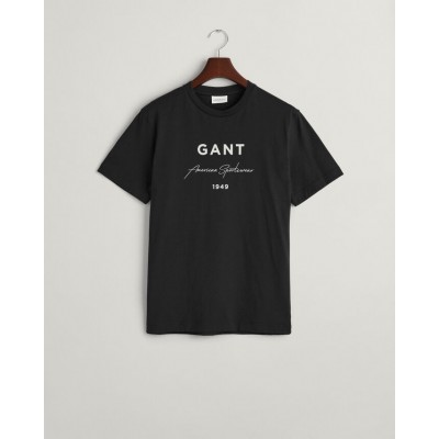 T-shirt com estampado GANT Script Graphic