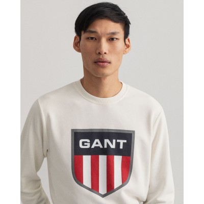 SWEATSHIRT COM DECOTE REDONDO RETRO SHIELD