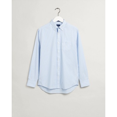 CAMISA EM POPELINA ÁS RISCAS REGULAR FIT