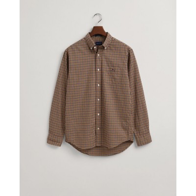 Camisa em sarja Gingham Regular Fit