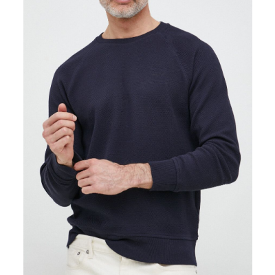 Sweatshirt decote redondo com textura Waffle