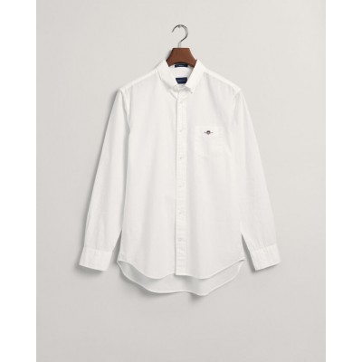 Camisa de linho e algodão regular fit