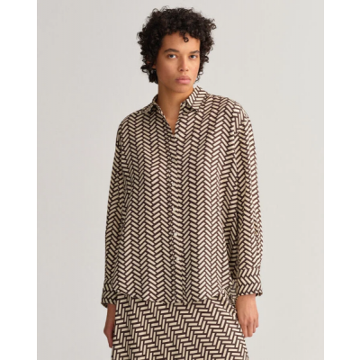 Camisa Geometric relaxed fit