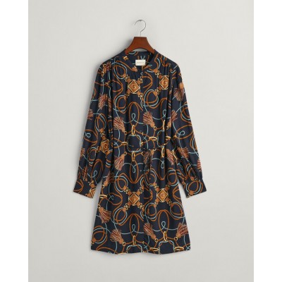 Vestido-camisa com estampado Rope