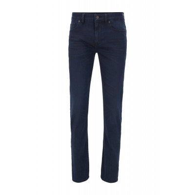 CALÇAS DE GANGA AZUL ESCURO SLIM C/ STRETCH