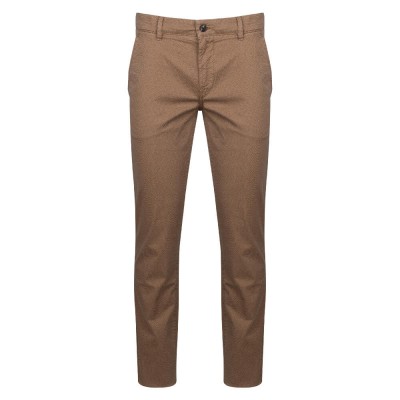 CALÇAS SLIM-FIT EM SARJA DE ALGODÃO