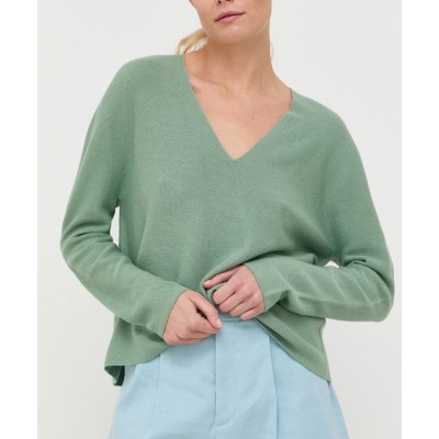 CAMISOLA SEM COSTURAS COM DECOTE EM V EM ALGODÃO E CAXEMIRA