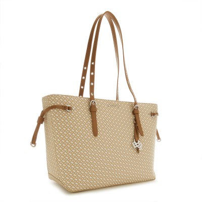 BOLSA DE COURO SINTÉTICO COM LETRAS DE LOGO