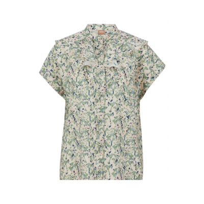 BLUSA DE MANGA CURTA DE AJUSTE REGULAR ESTAMPADA