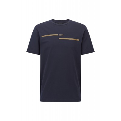 T-SHIRT DE ALGODÃO ELÁSTICO REGULAR FIT