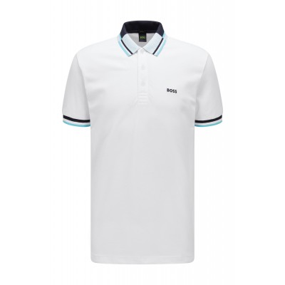 POLO DE ALGODÃO-PIQUÉ COM LOGÓTIPO EM CONTRASTE