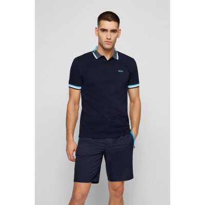 POLO DE ALGODÃO-PIQUÉ COM LOGÓTIPO EM CONTRASTE