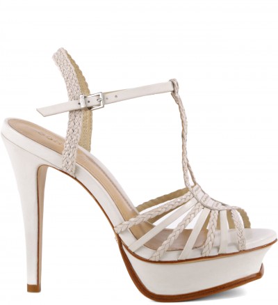 Stripe Pearl Sandals 