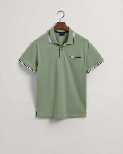 3-Color Tipped Piqué Polo Shirt