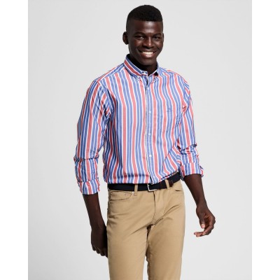 Regular Fit Tech Prep™ Stripe Broadcloth Shirt