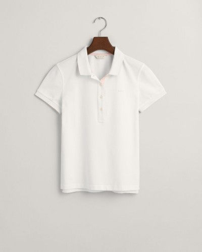 Piqué polo with contrasting collar