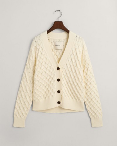 Textured knit coat
