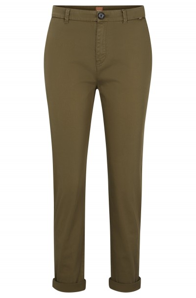 REGULAR FIT CHINOS IN ORGANIC COTTON WITH ELASTICITY