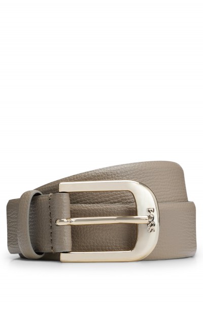 ITALIAN LEATHER BELT WITH BUCKLE WITH ENGRAVED LOGO