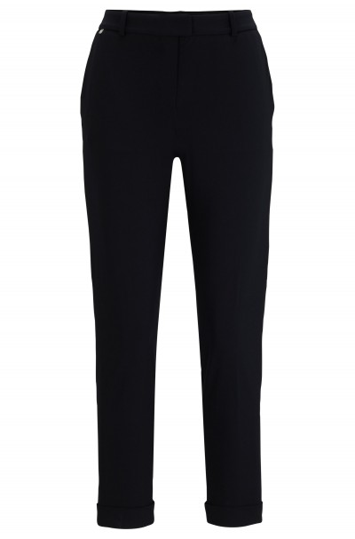 SLIM FIT TROUSERS CUT IN HIGH PERFORMANCE ELASTIC JERSEY