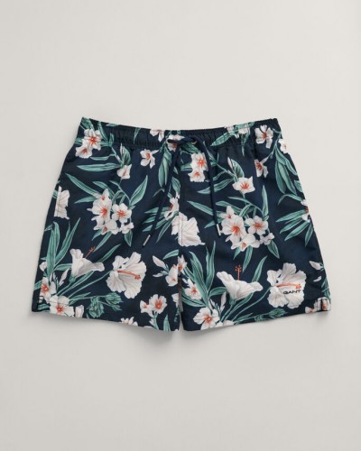 Oleander Print Swim Shorts