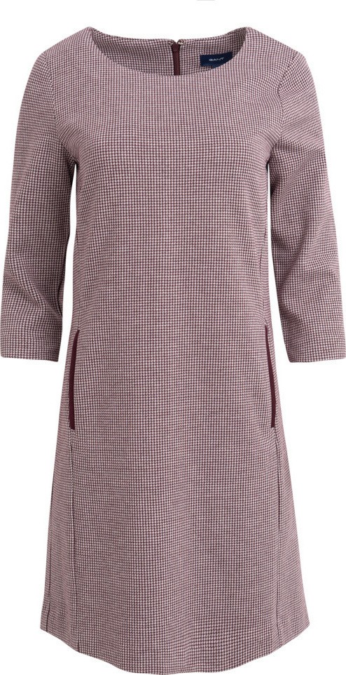 Dogtooth Jersey Shift Dress