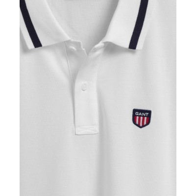 Retro Shield Piqué Polo Shirt