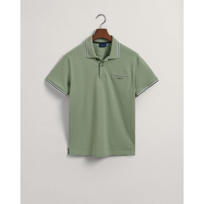 3-Color Tipped Piqué Polo Shirt