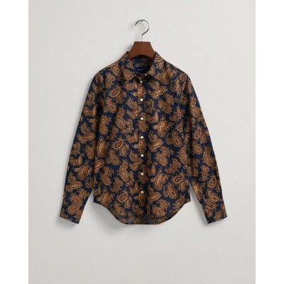 Regular Fit Paisley Cotton Voile Shirt