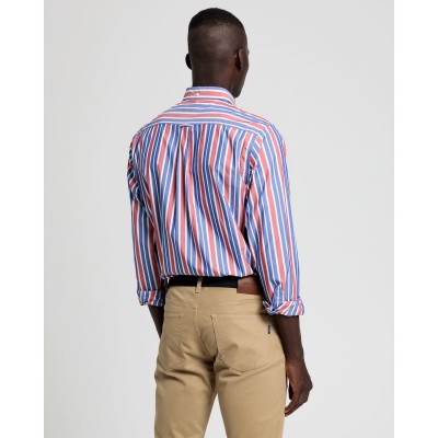 Regular Fit Tech Prep™ Stripe Broadcloth Shirt