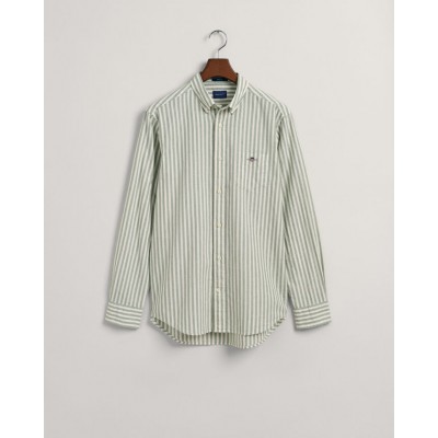 Regular Fit shirt in linen and striped cotton