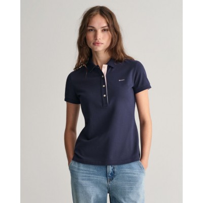 Piqué polo with contrasting collar