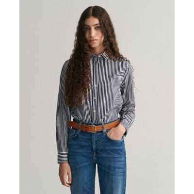 Regular Fit Striped Poplin Shirt