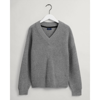 GANT Wool Rib V-Neck Sweater