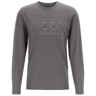 Long-sleeved T-shirt with reflective logo artwork 