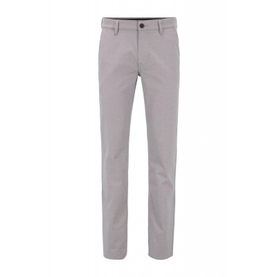 Slim-fit trousers in two-tone stretch cotton