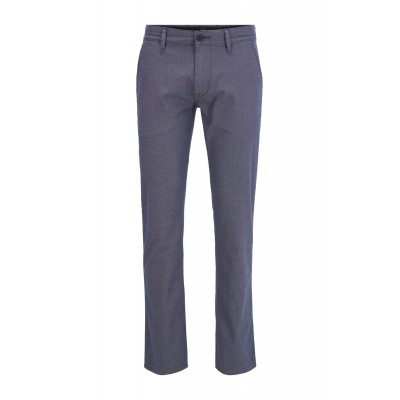 Slim-fit trousers in two-tone stretch cotton