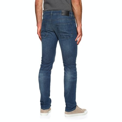 Slim-fit trousers in dark-blue super-stretch denim