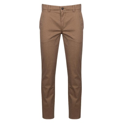 SLIM-FIT TROUSERS IN PRINTED STRETCH-COTTON TWILL