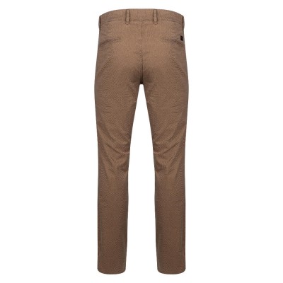 SLIM-FIT TROUSERS IN PRINTED STRETCH-COTTON TWILL
