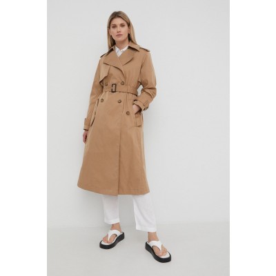 DOUBLE-BREASTED TRENCH COAT WITH BELTED CLOSURE