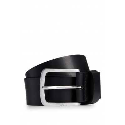 ITALIAN-LEATHER BELT WITH LOGO-ENGRAVED BUCKLE