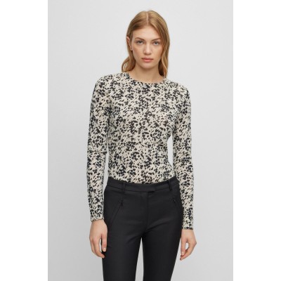 SLIM-FIT SWEATER IN PRINTED MERINO WOOL