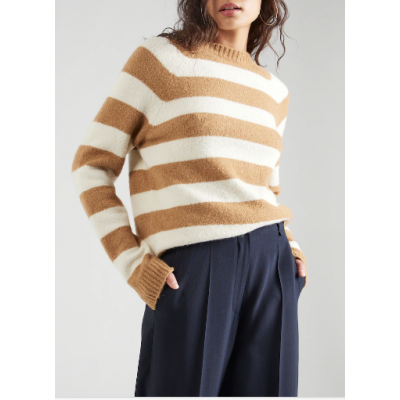 ROUND NECK SWEATER IN ELASTIC FABRIC