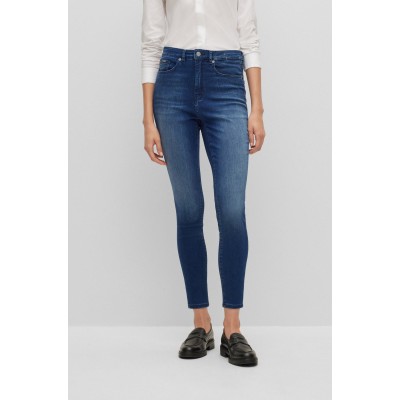 HIGH WAIST JEANS IN BLUE ELASTIC JEANS