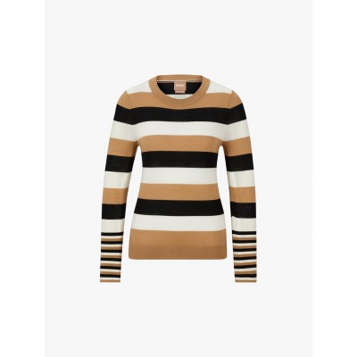 LONG SLEEVE SWEATSHIRT WITH HORIZONTAL STRIPES