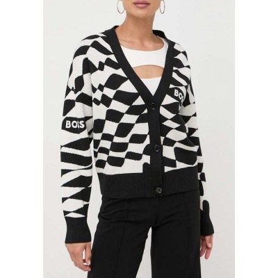 JACKET WITH V-NECK AND GEOMETRIC PATTERN BY BOSS